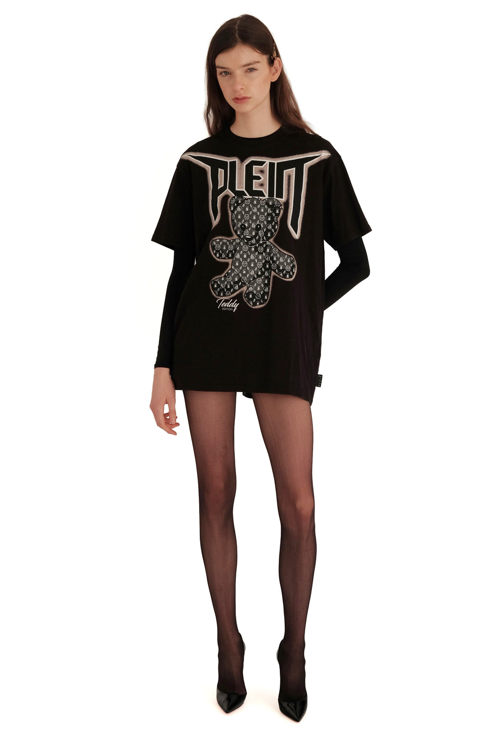 Philipp Plein Spray-Effect Teddy Bear-Print T-Shirt