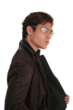 AllSaints Survey Double Layer Waxed Suede Blazer