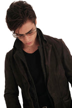 AllSaints Survey Double Layer Waxed Suede Blazer