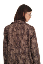 Prada Silk Camouflage Double-Breasted Jacket