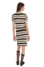 Miu Miu Striped Cotton Crochet Polo and Mini Skirt Set