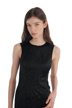 Vivienne Tam Rose Black Dress