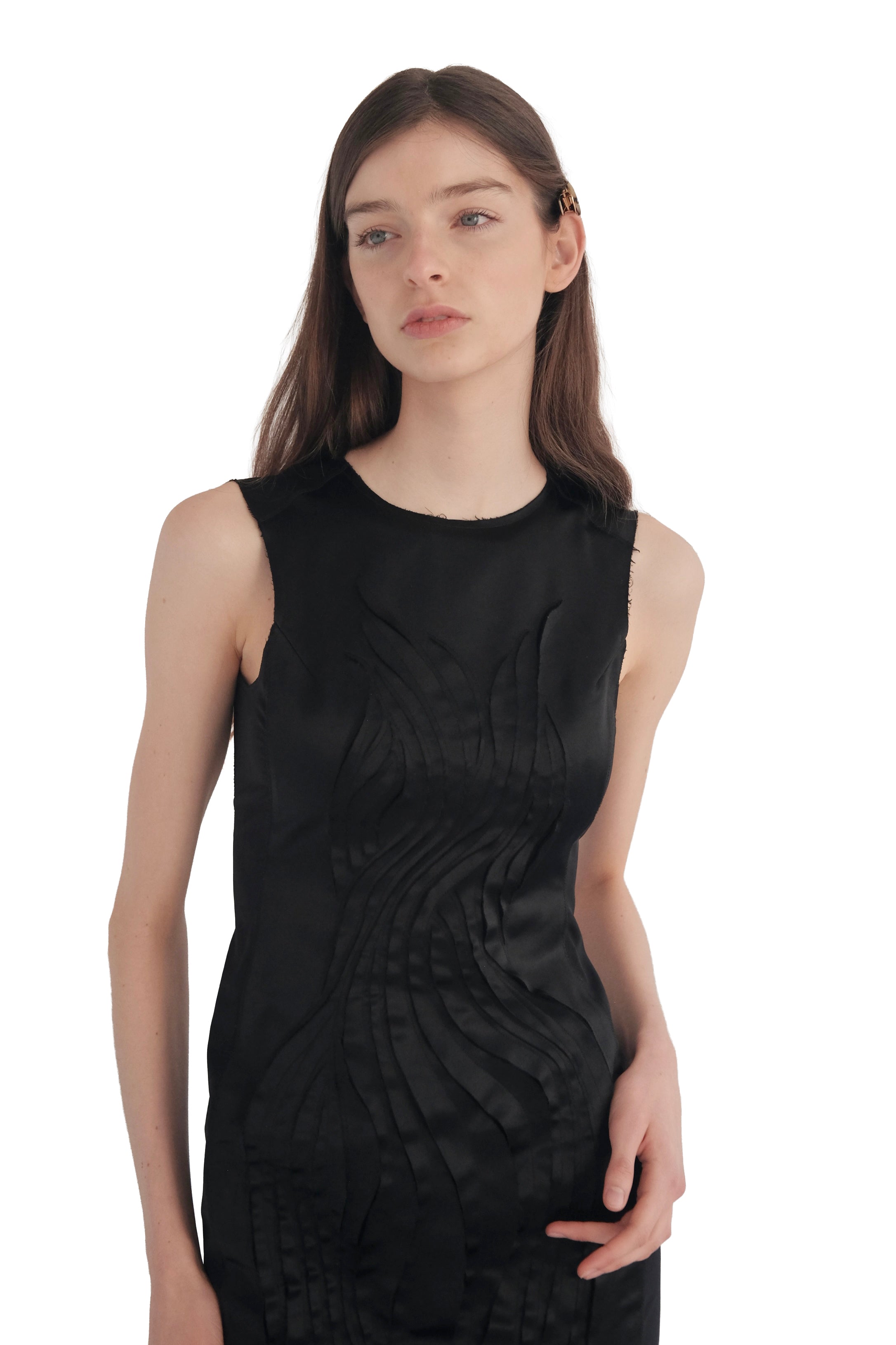 Vivienne Tam Rose Black Dress