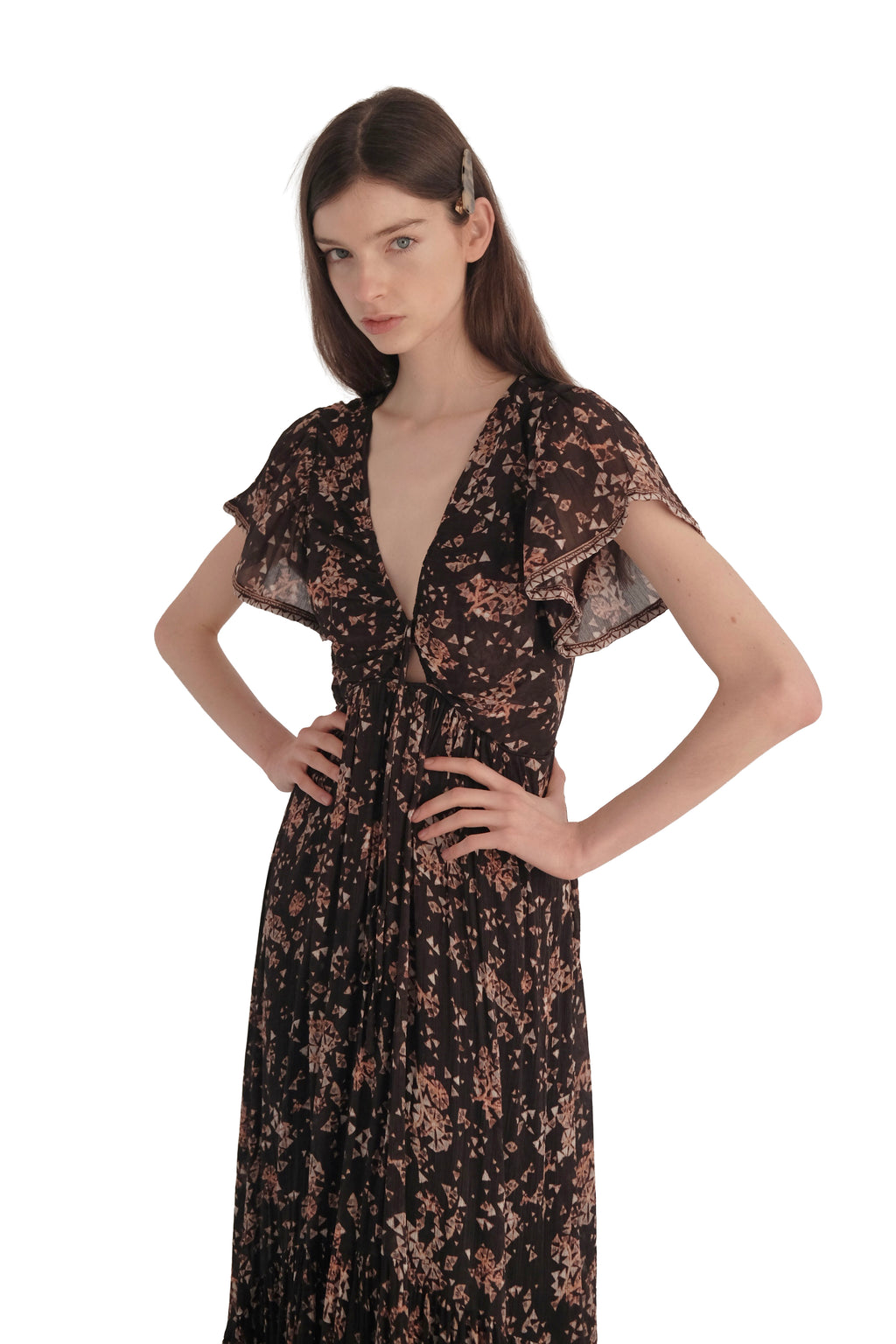 Isabel Marant Agathe Tiered Printed Cotton and Silk-Blend Crepon Maxi Dress