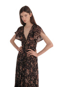 Isabel Marant Agathe Tiered Printed Cotton and Silk-Blend Crepon Maxi Dress