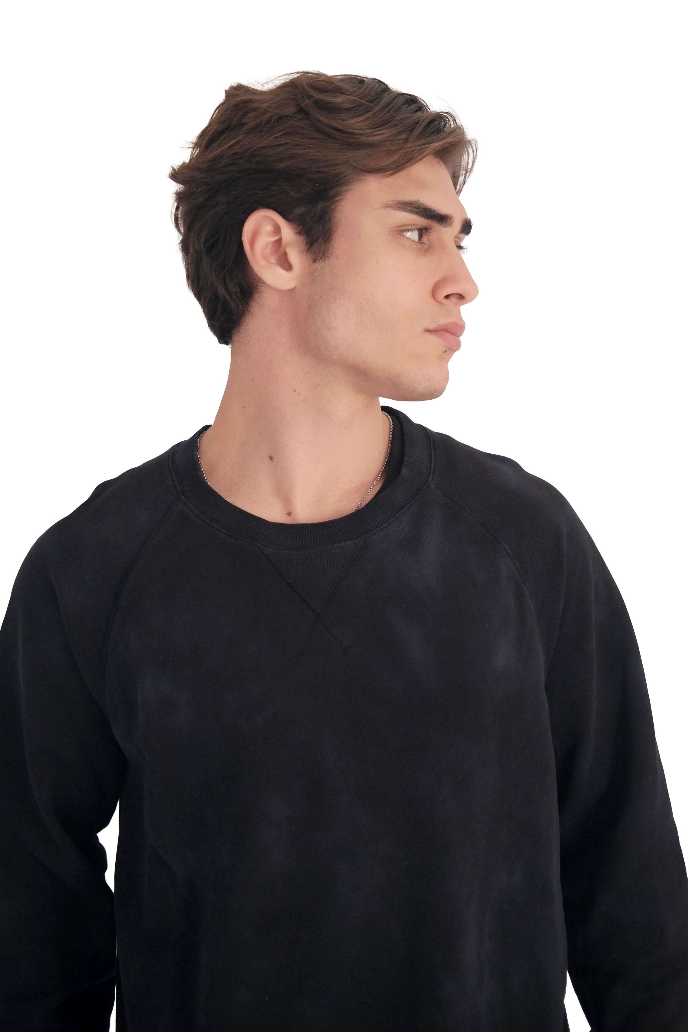Diesel Over-Dyed Raglan Crewneck Sweatshirt