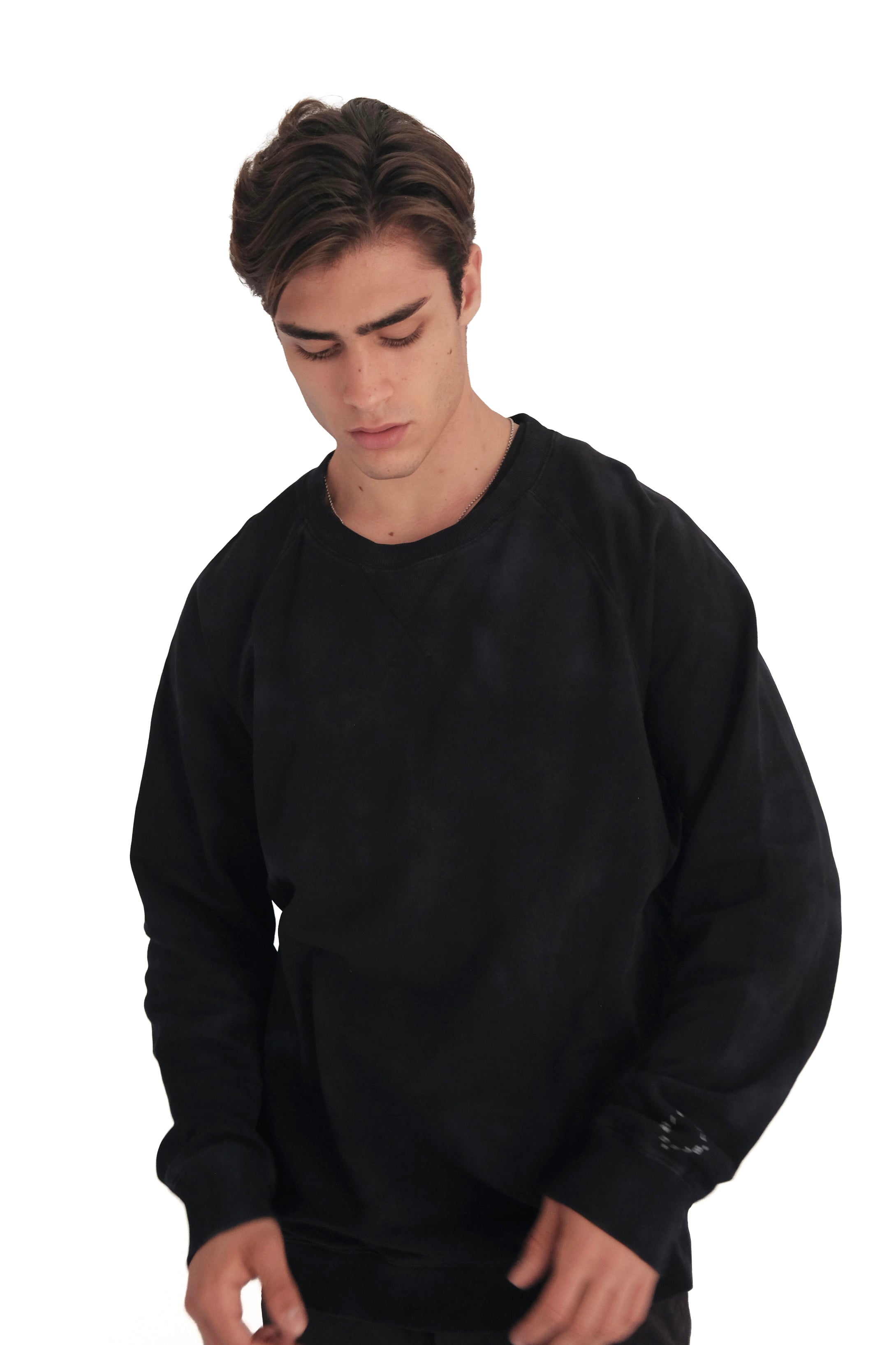 Diesel Over-Dyed Raglan Crewneck Sweatshirt