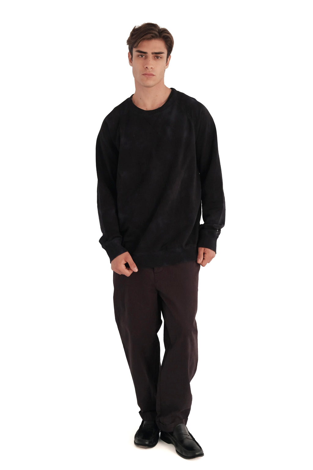 Diesel Over-Dyed Raglan Crewneck Sweatshirt