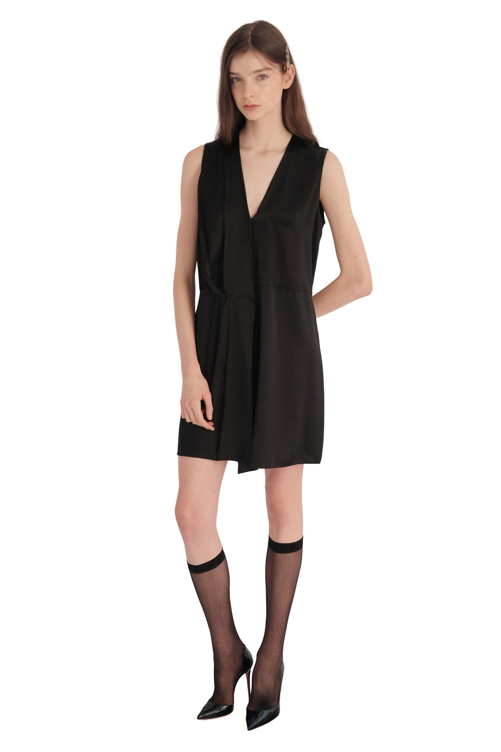 Rag & Bone Victor Silk Sleeveless Wrap Dress