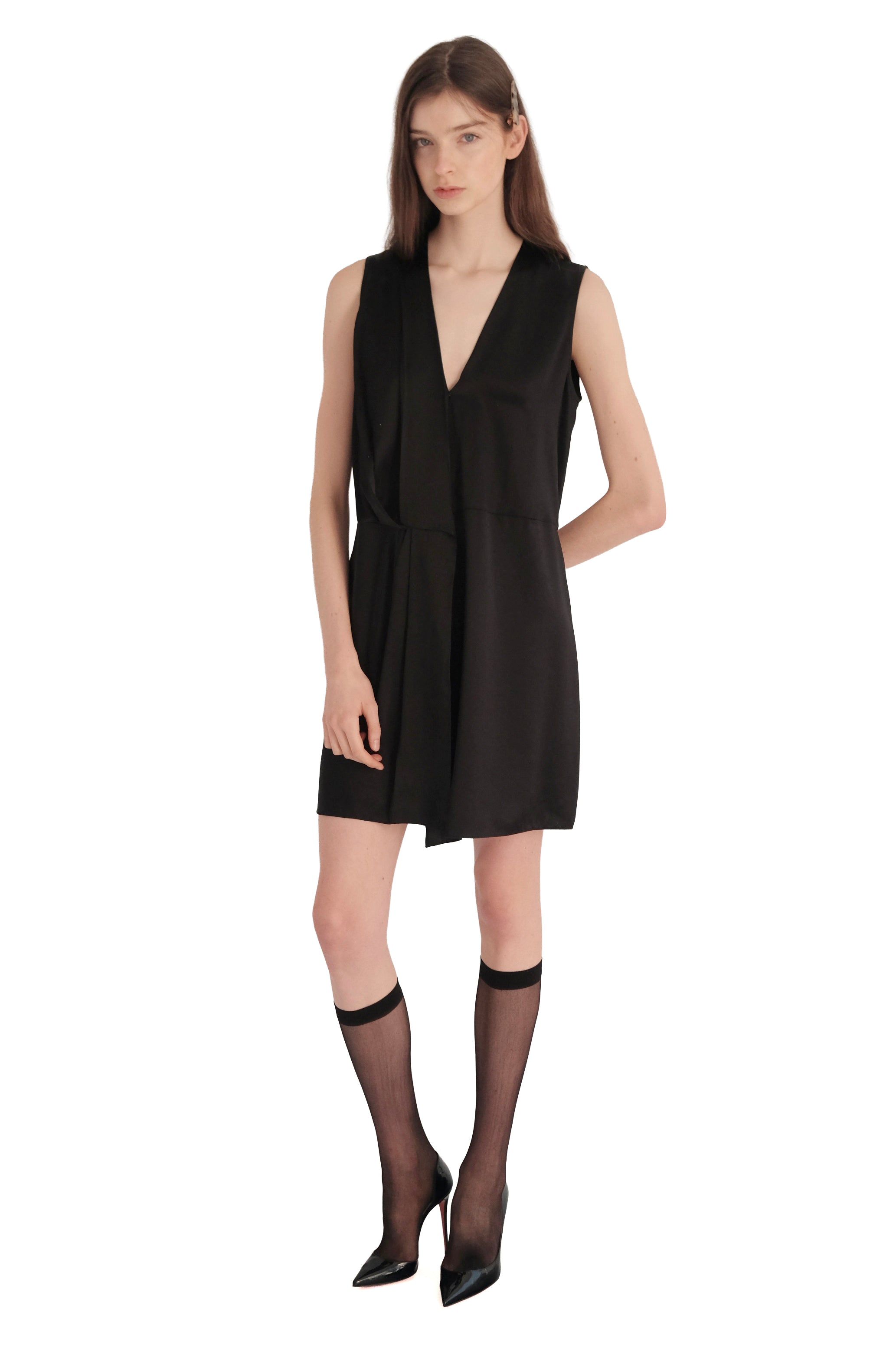 Rag & Bone Victor Silk Sleeveless Wrap Dress