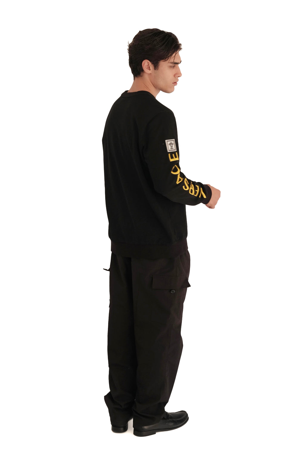 Versace Medusa Logo Sleeve-Embroided Sweatshirt