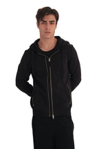 AllSaints Double Zip Raven Hoodie
