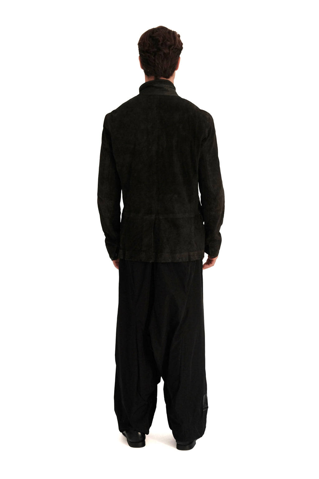 AllSaints Olive Suede Leather Jacket