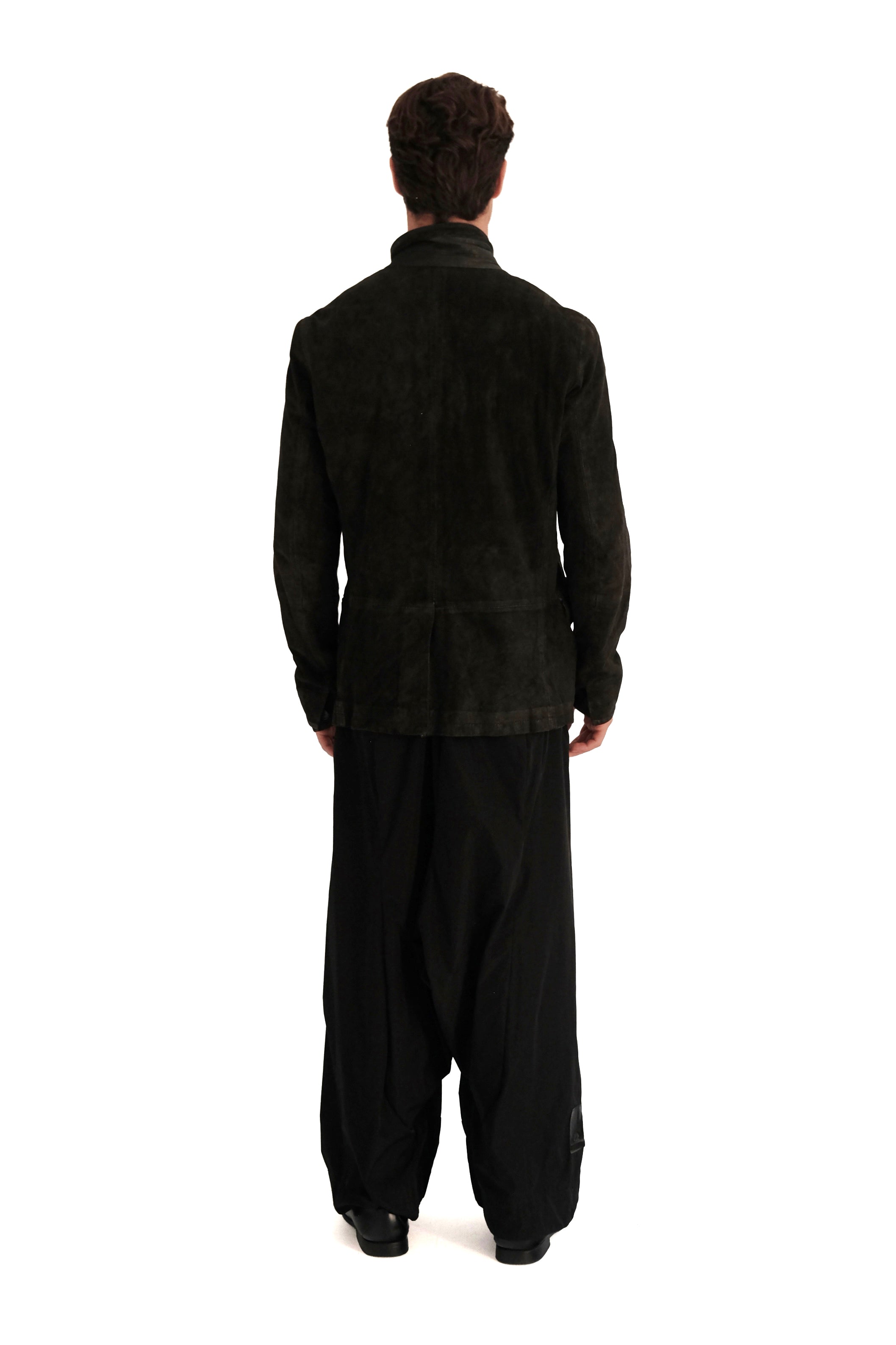 AllSaints Olive Suede Leather Jacket