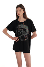 Diesel 'Only The Brave' Mohawk Distressed Graphic T-Shirt