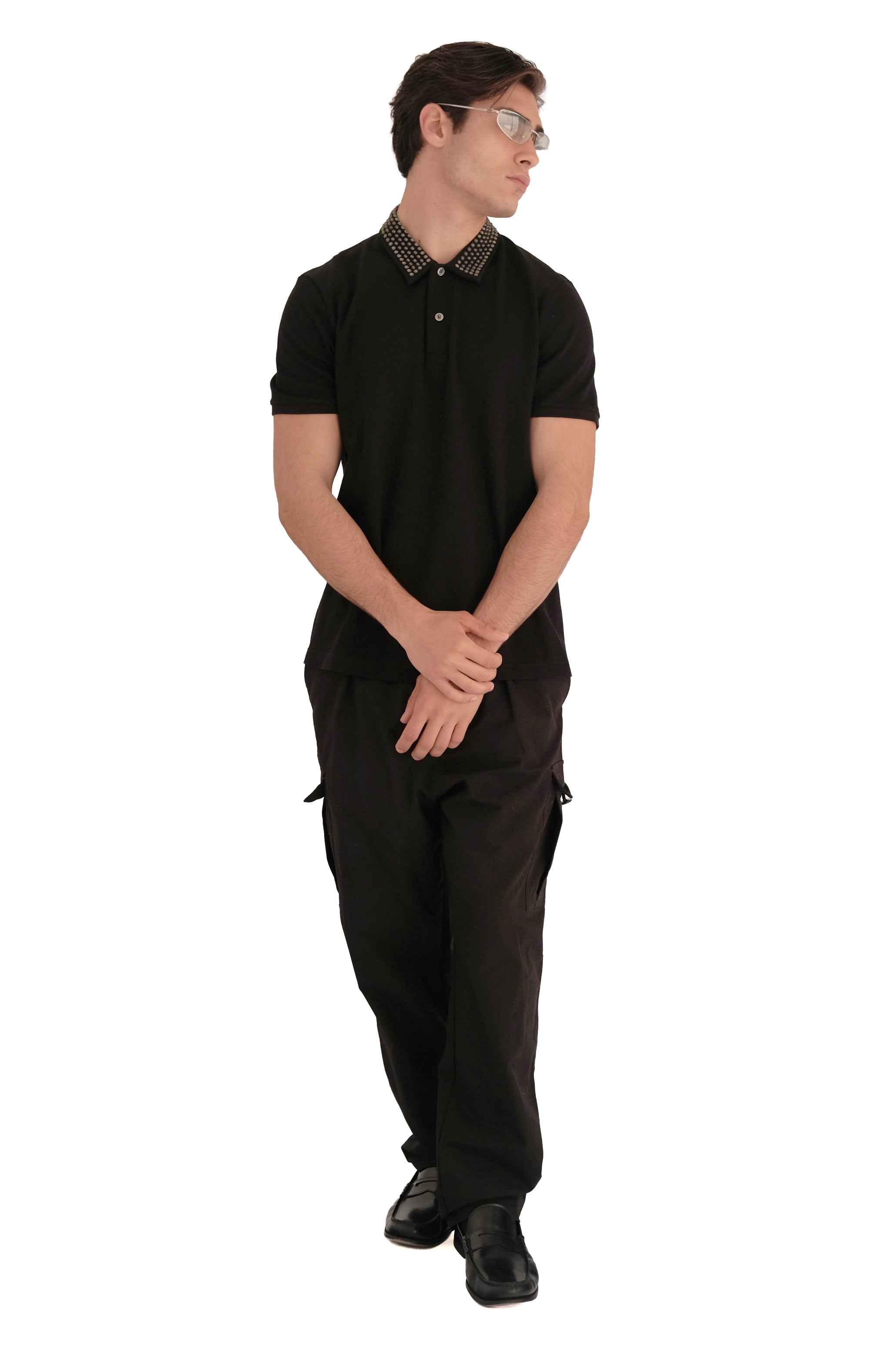Gucci 'L'Aveugle Par Amour' Studded Collar Polo Shirt