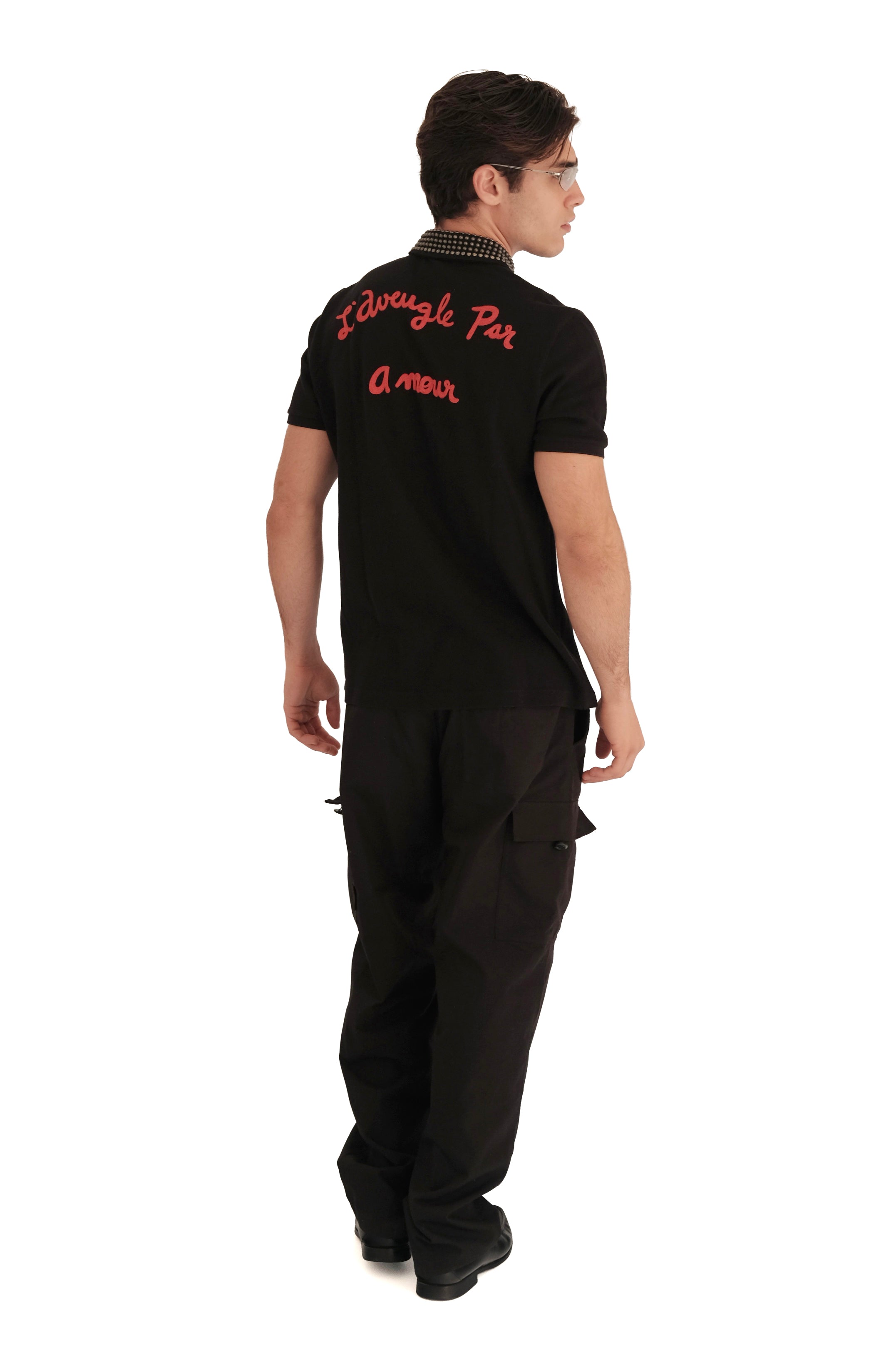 Gucci 'L'Aveugle Par Amour' Studded Collar Polo Shirt