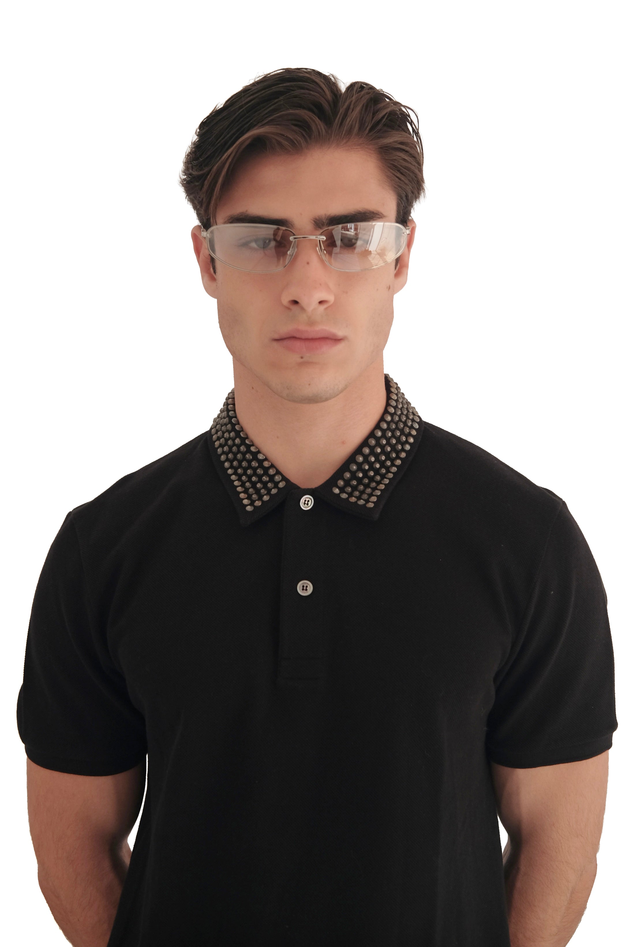 Gucci 'L'Aveugle Par Amour' Studded Collar Polo Shirt
