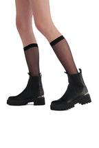 Maje Leather Platform Chelsea Boots