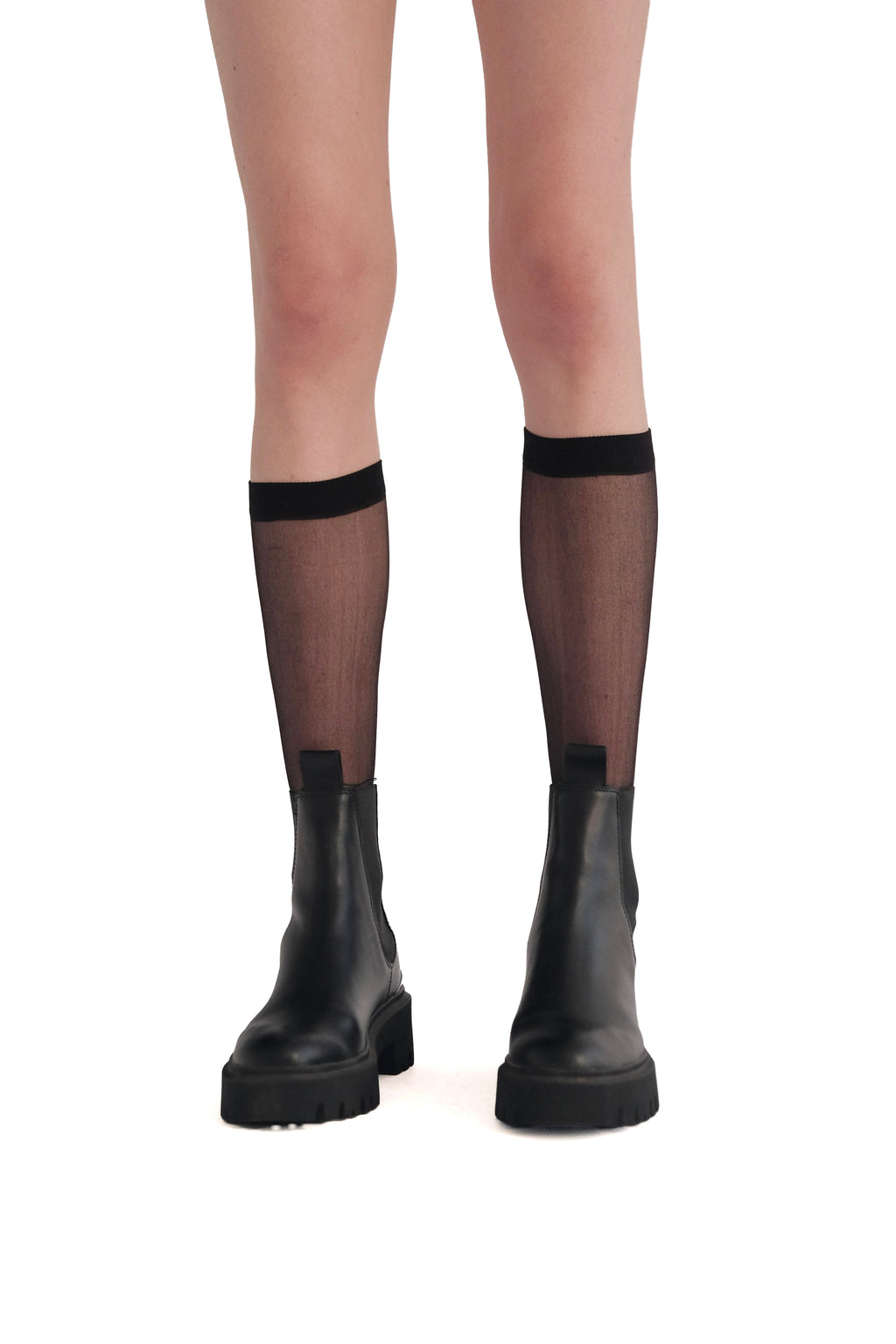 Maje Leather Platform Chelsea Boots