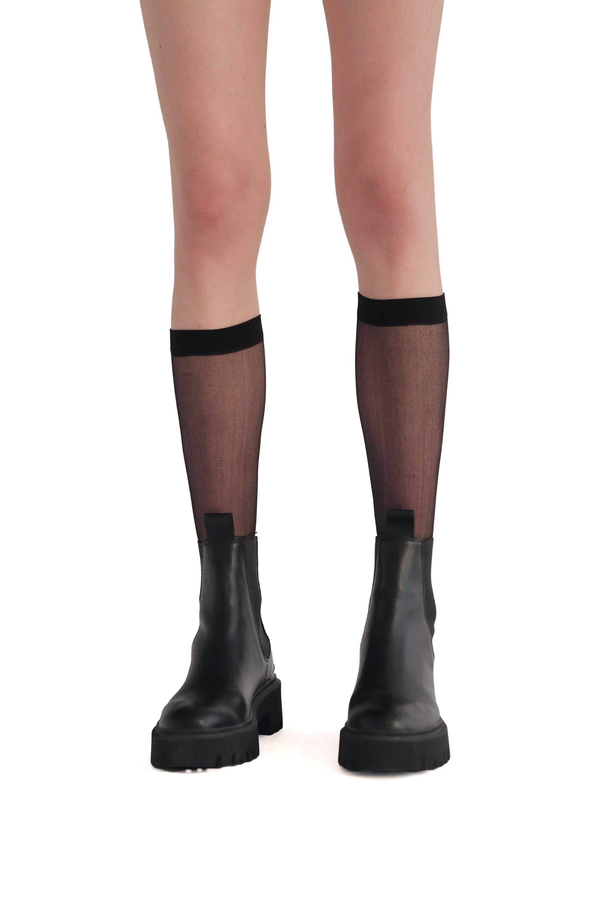 Maje Leather Platform Chelsea Boots