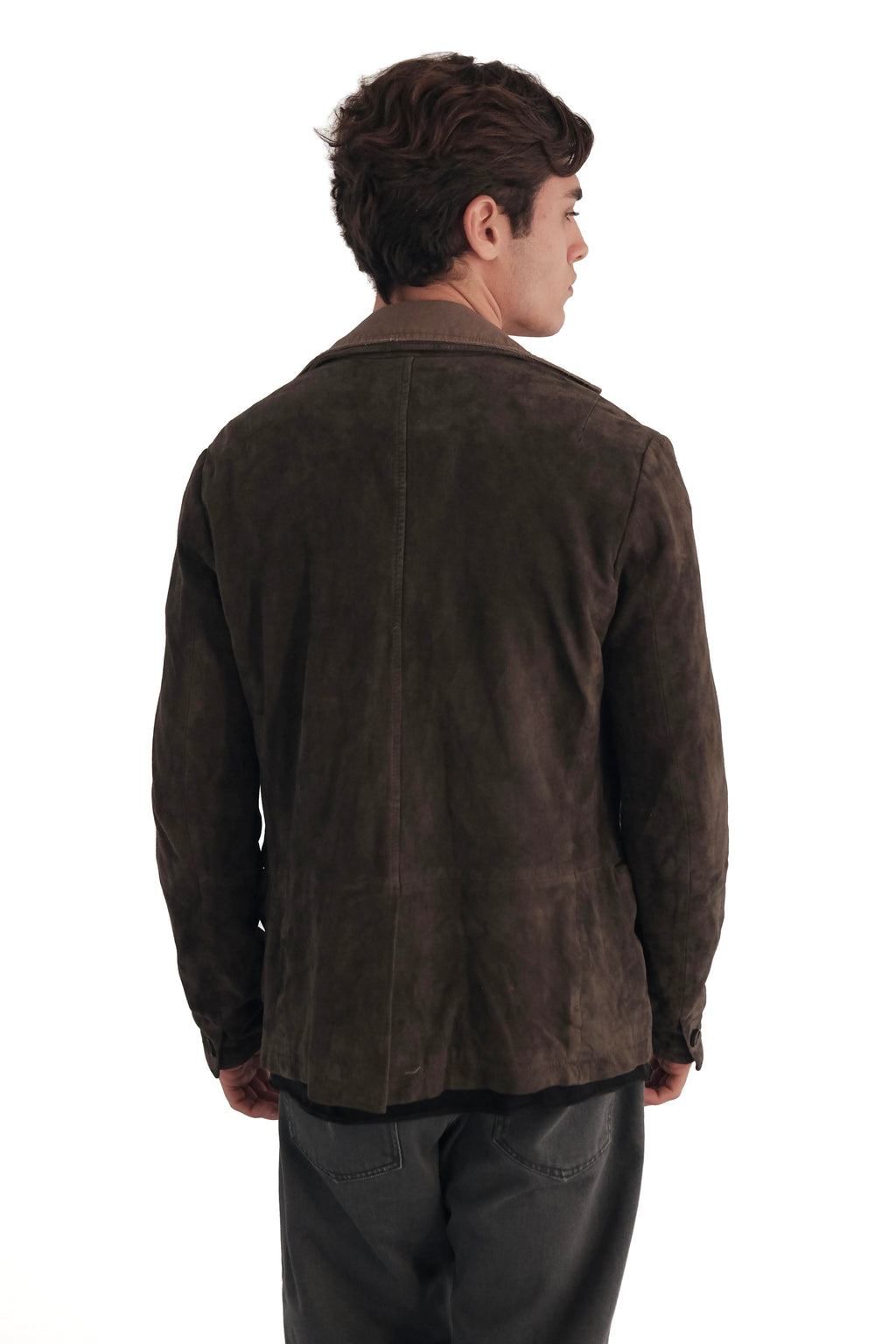 AllSaints Survey Suede Leather Blazer