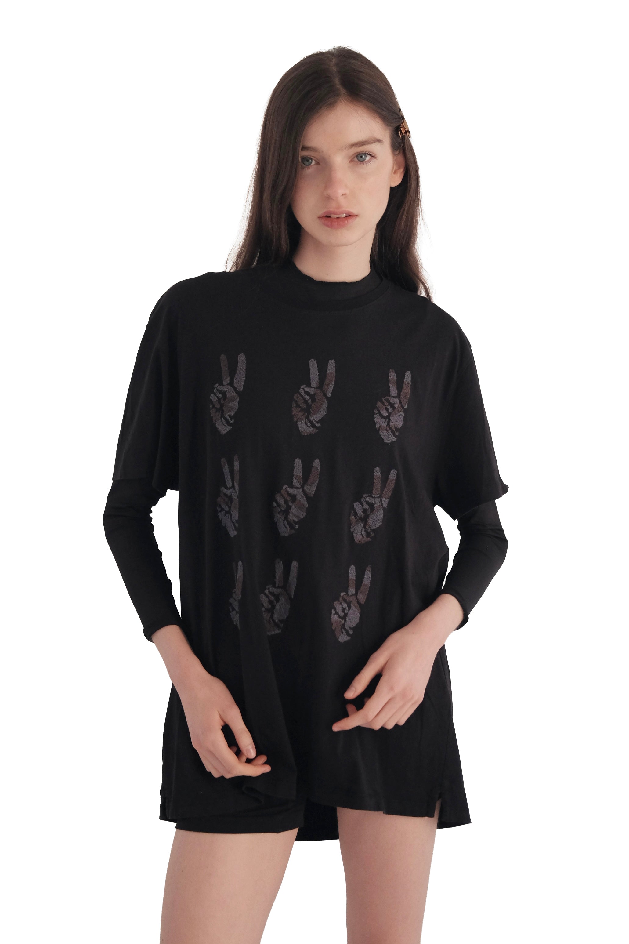 John Varvatos Multi Peace Hand Tee