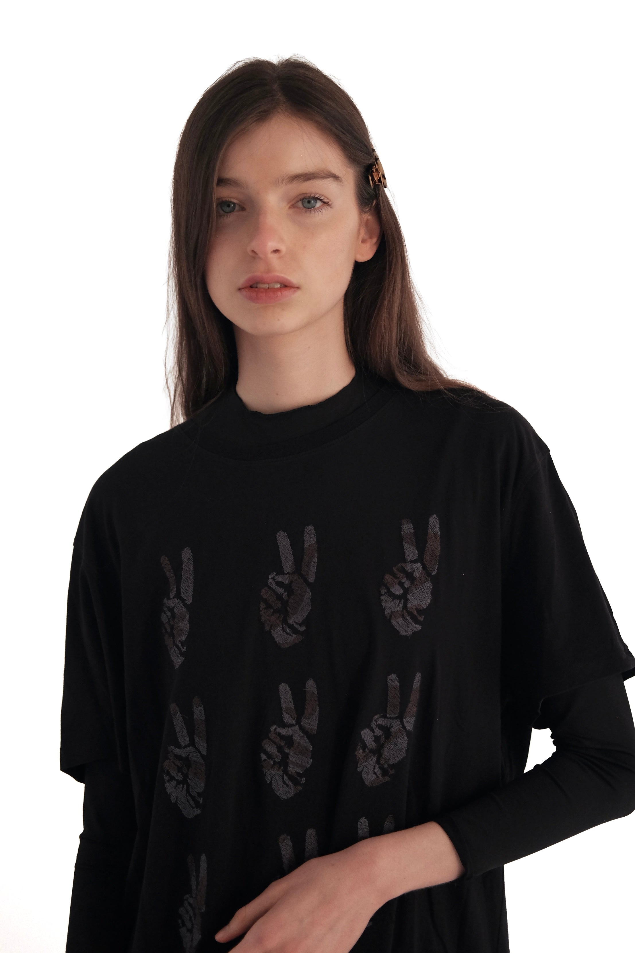 John Varvatos Multi Peace Hand Tee