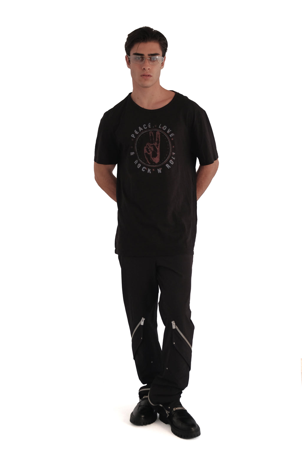 John Varvatos Peace Love Rock N' Roll Graphic Cotton T-Shirt