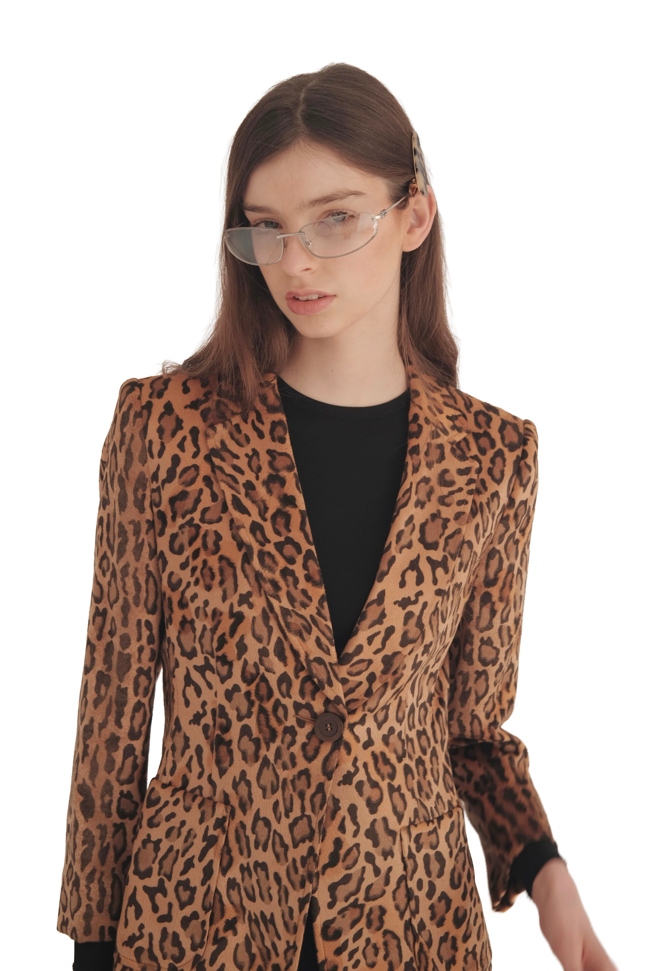 Moschino Leopard Print Blazer