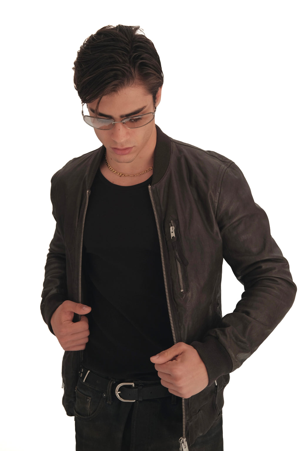 AllSaints Kino Leather Bomber Jacket