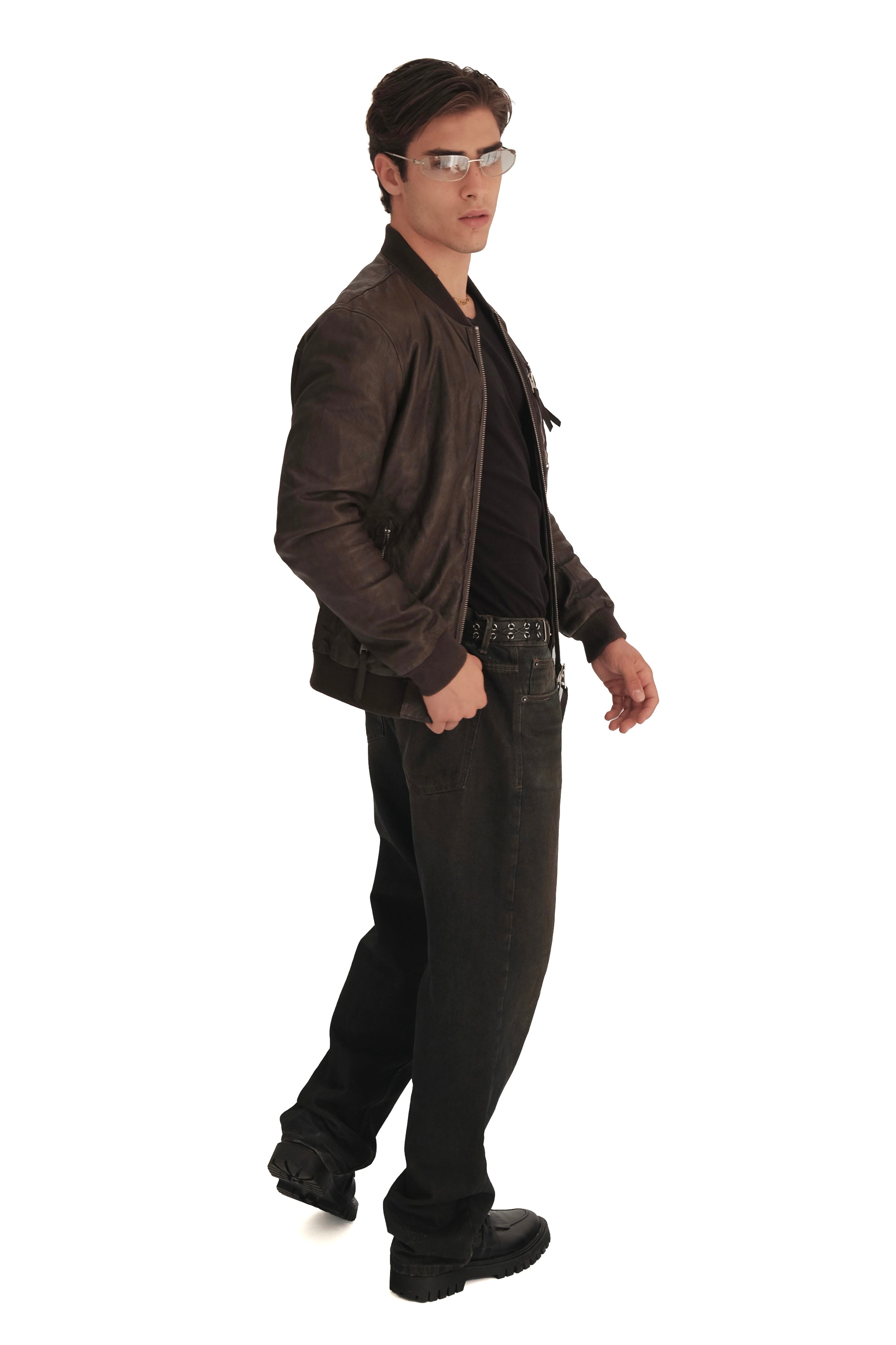 AllSaints Kino Leather Bomber Jacket