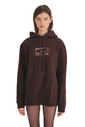 AllSaints Shout Graphic Brown Hoodie
