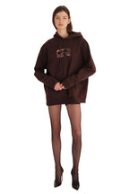 AllSaints Shout Graphic Brown Hoodie