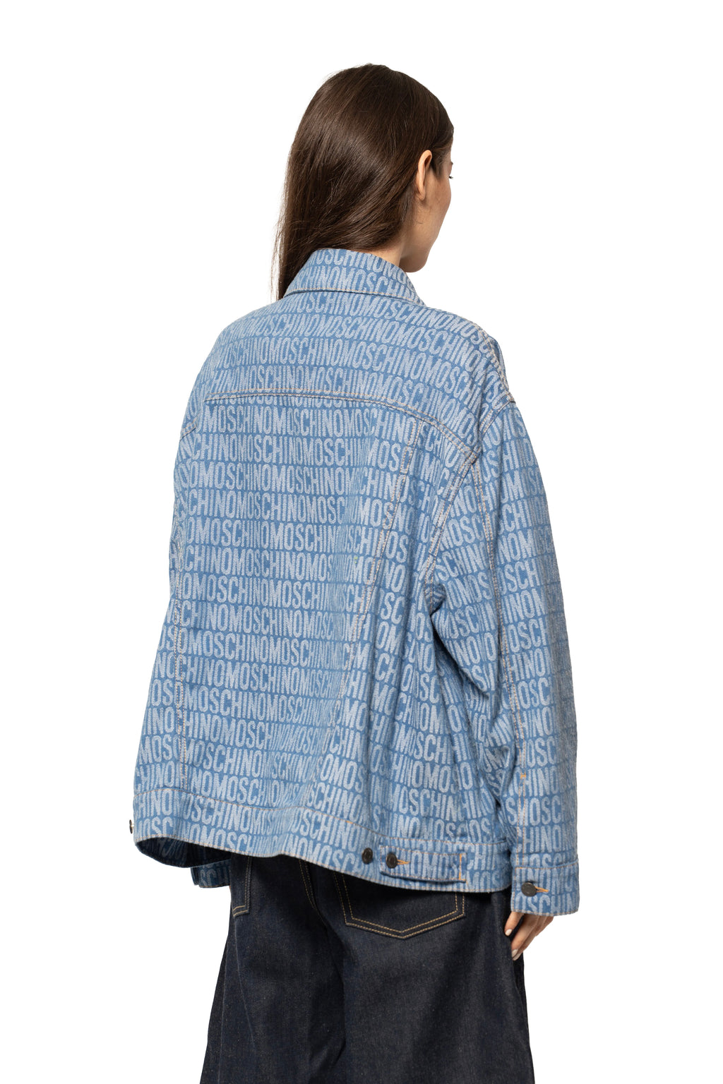 Moschino Monogram-Print Denim Jacket
