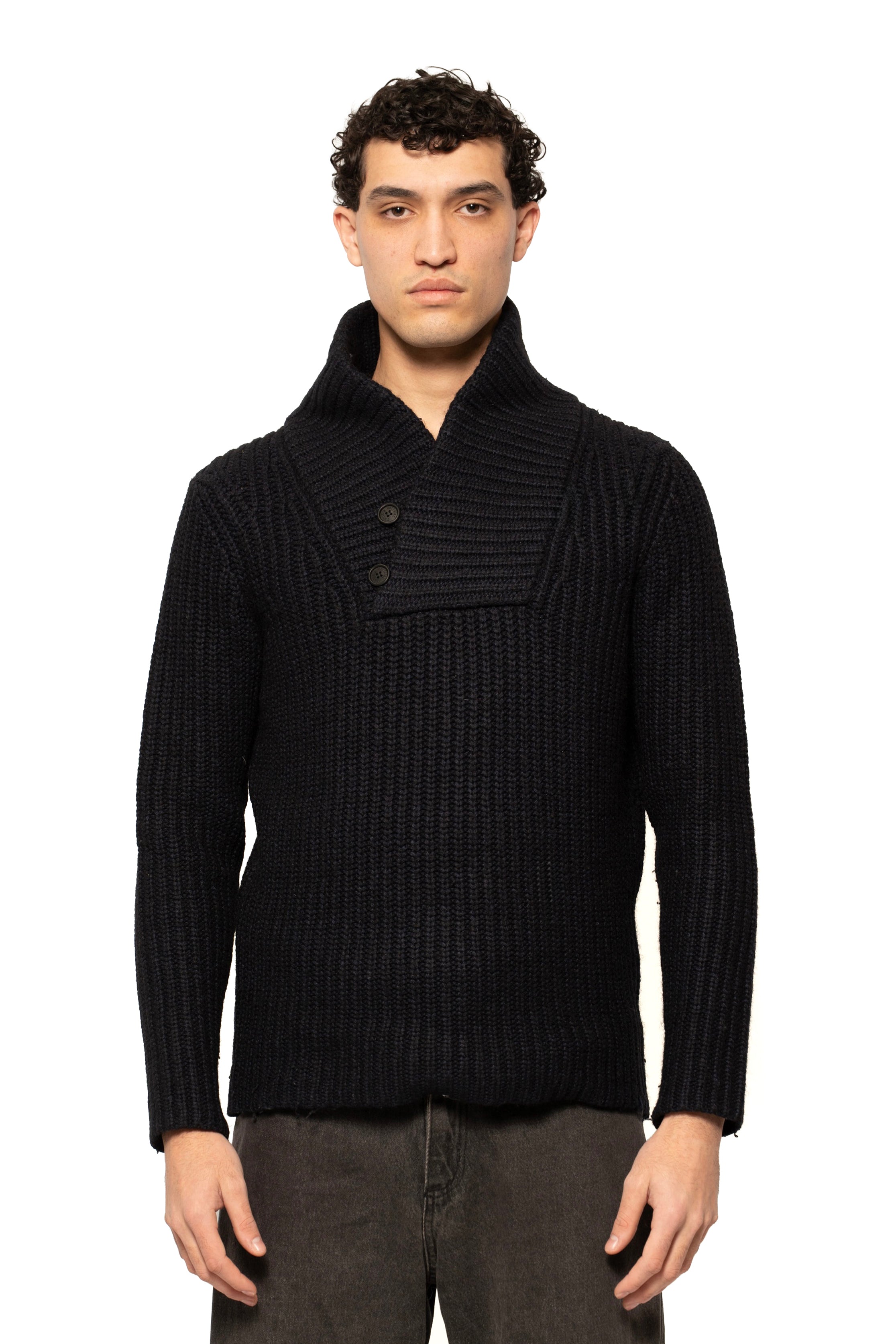 Zadig & Voltaire Ribbed Shawl Collar Knit Sweater