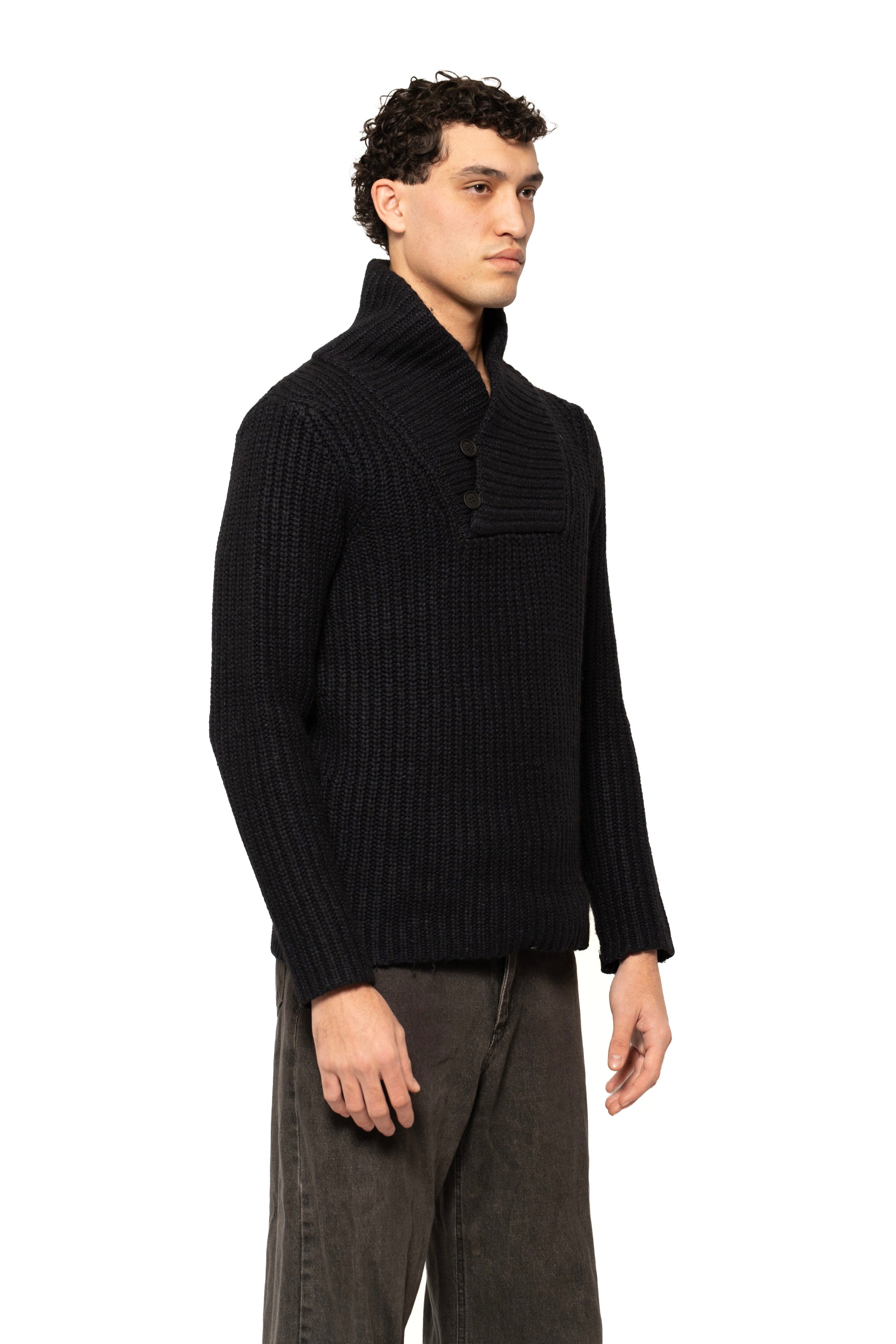 Zadig & Voltaire Ribbed Shawl Collar Knit Sweater
