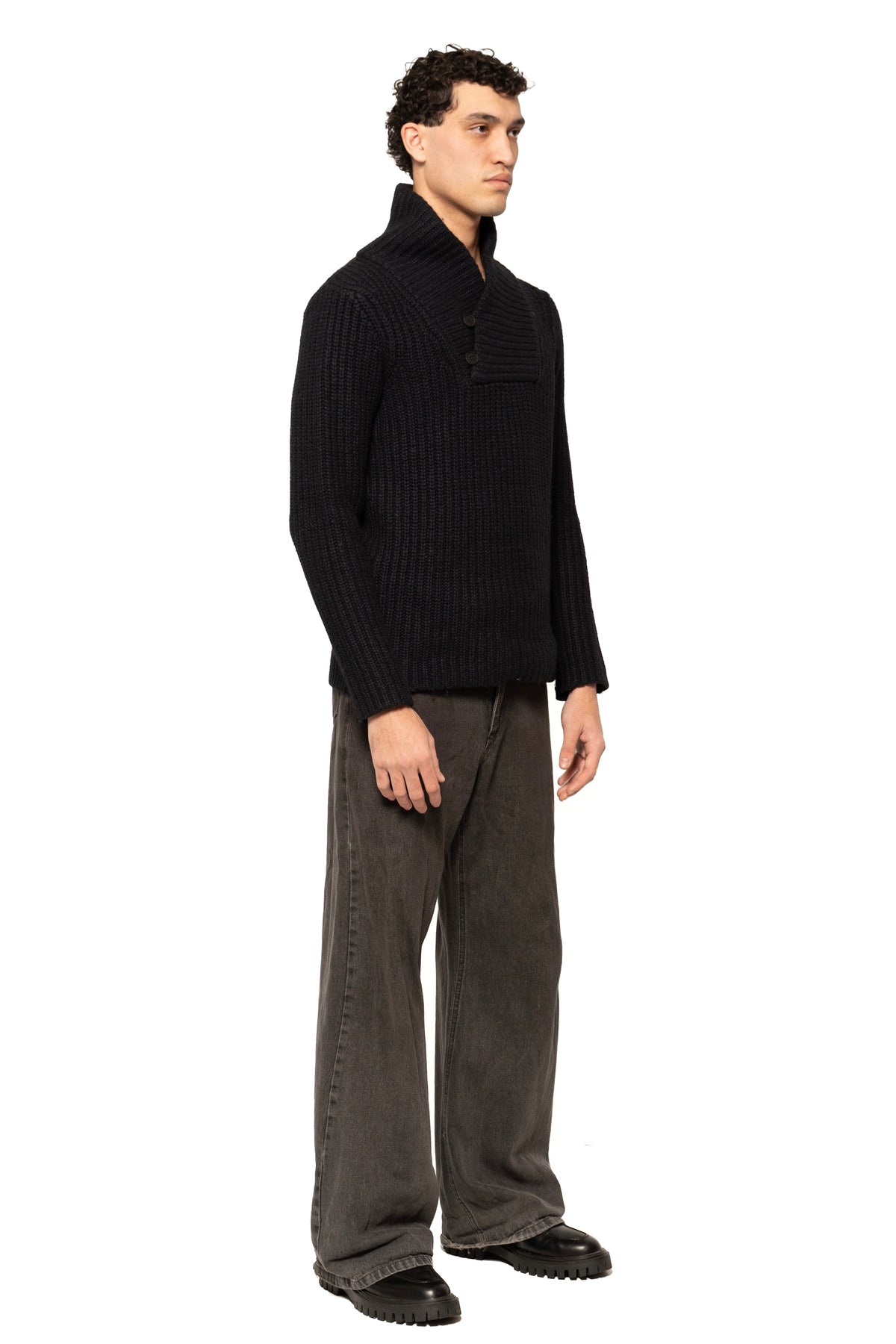 Zadig & Voltaire Ribbed Shawl Collar Knit Sweater