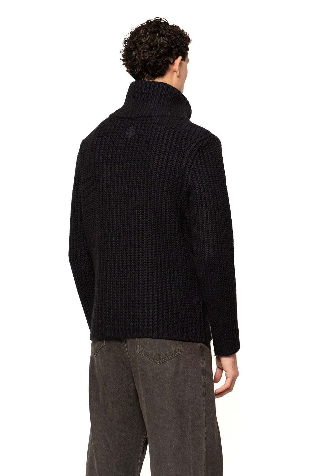 Zadig & Voltaire Ribbed Shawl Collar Knit Sweater