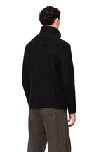 Zadig & Voltaire Ribbed Shawl Collar Knit Sweater
