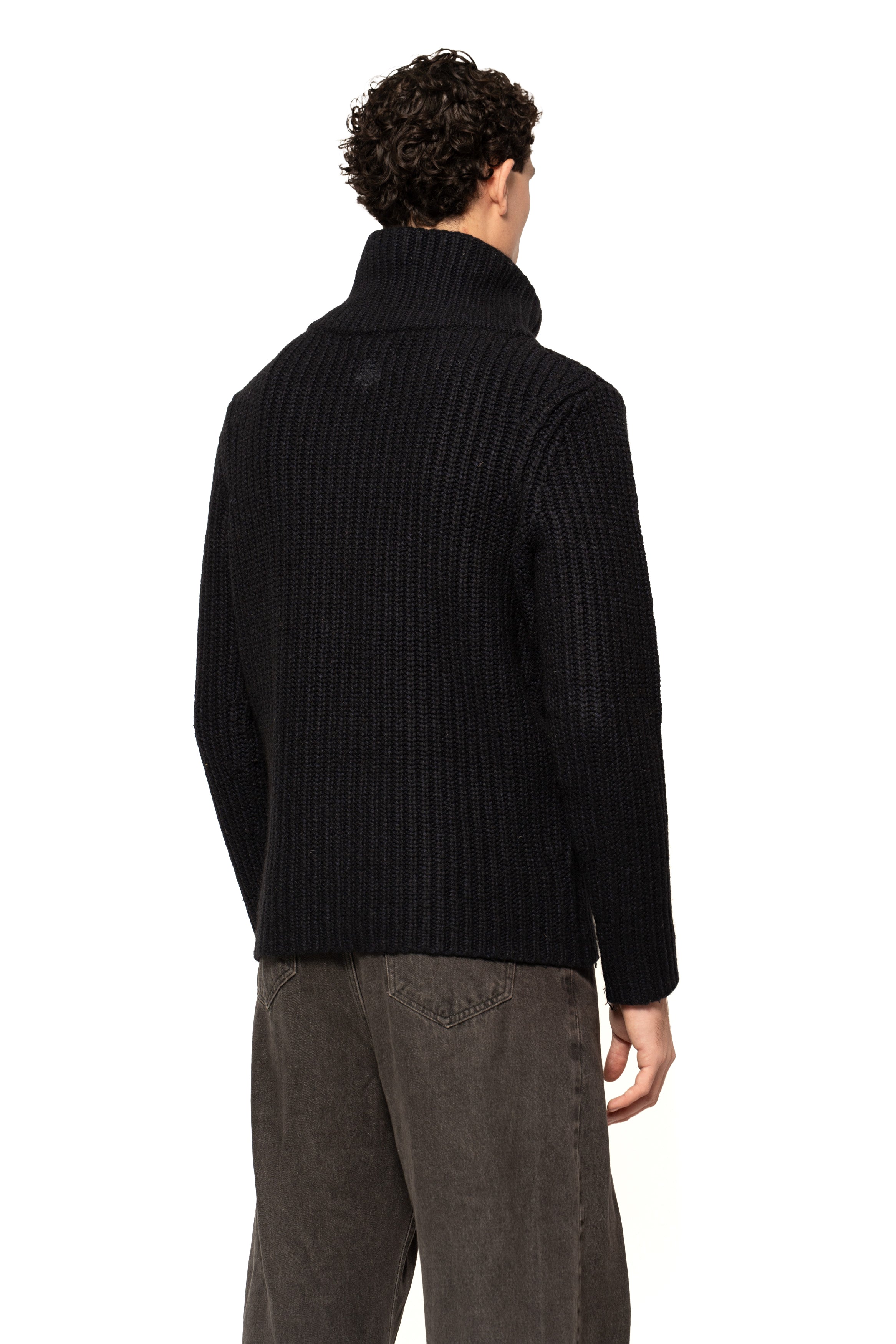 Zadig & Voltaire Ribbed Shawl Collar Knit Sweater