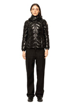 Moncler Chevron-Quilted Hooded Down Jacket