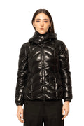 Moncler Chevron-Quilted Hooded Down Jacket