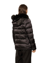 Prada Fur-Trim Sport Hooded Down Jacket