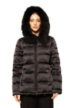 Prada Fur-Trim Sport Hooded Down Jacket