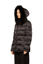 Prada Fur-Trim Sport Hooded Down Jacket
