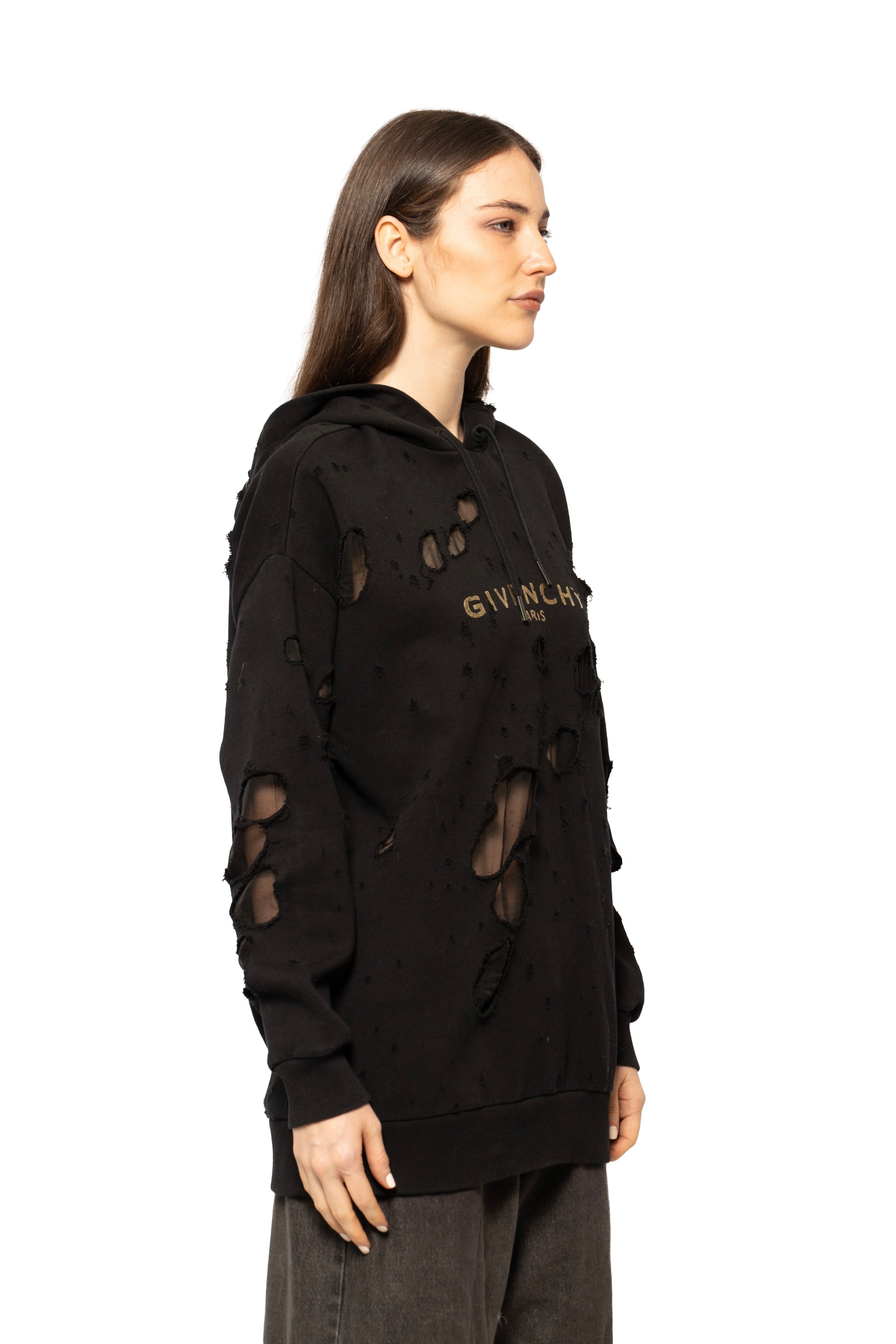 Givenchy Distressed Logo Hoodie