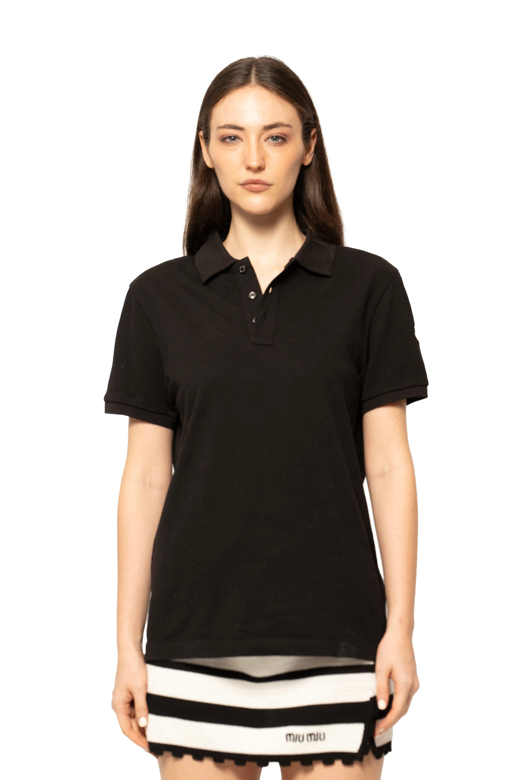 Moncler Classic Logo Cotton Piqué Polo Shirt