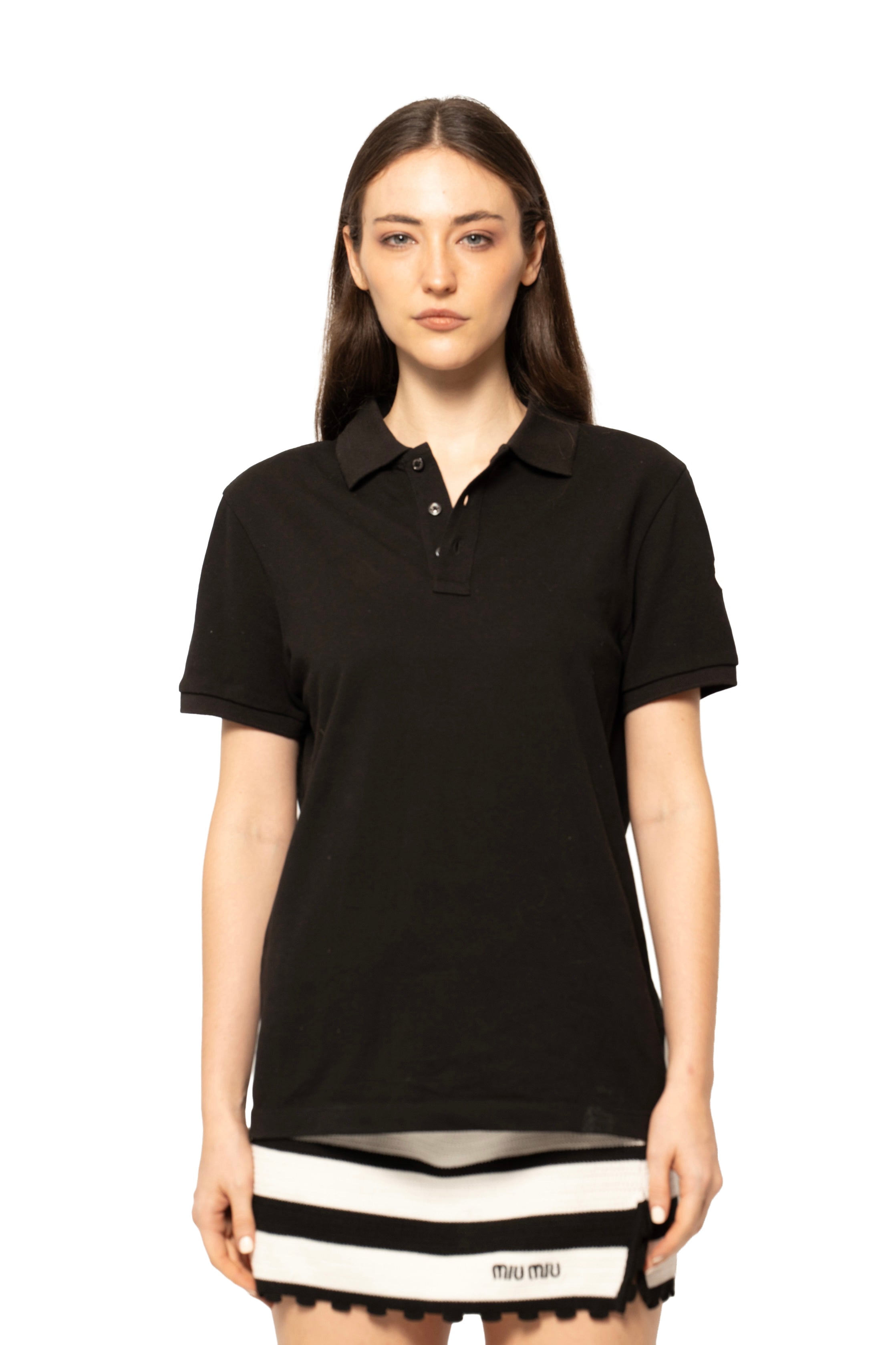 Moncler Classic Logo Cotton Piqué Polo Shirt