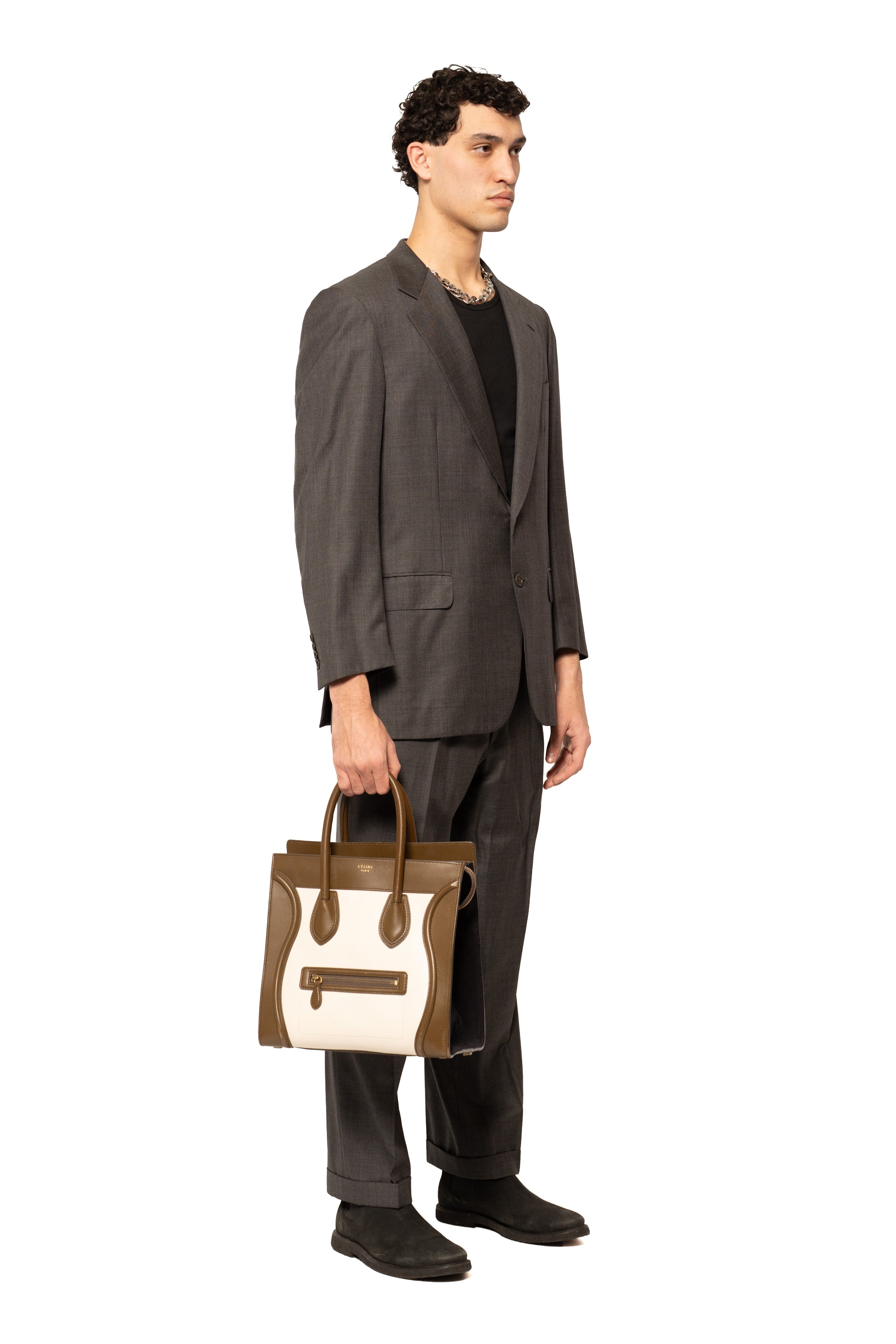 Celine Mini Luggage Tricolor Leather Tote